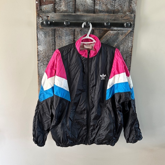 Women's Vintage Adidas Full Zipper Light Weight Colour BlockJacket - Picture 1 of 4